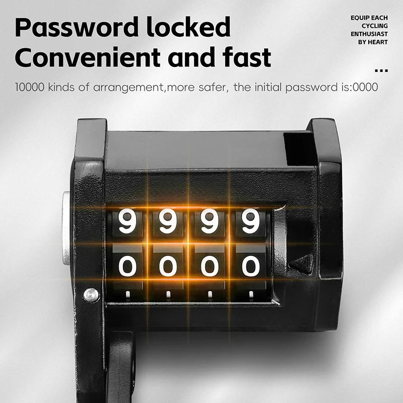 Lucchetto Pieghevole Portatile WEST BIKING per Bicicletta, Codice a 3 Tasti/4 Cifre, Antifurto Rinforzato per Bici, Moto, Scooter Elettrico - immagine 4