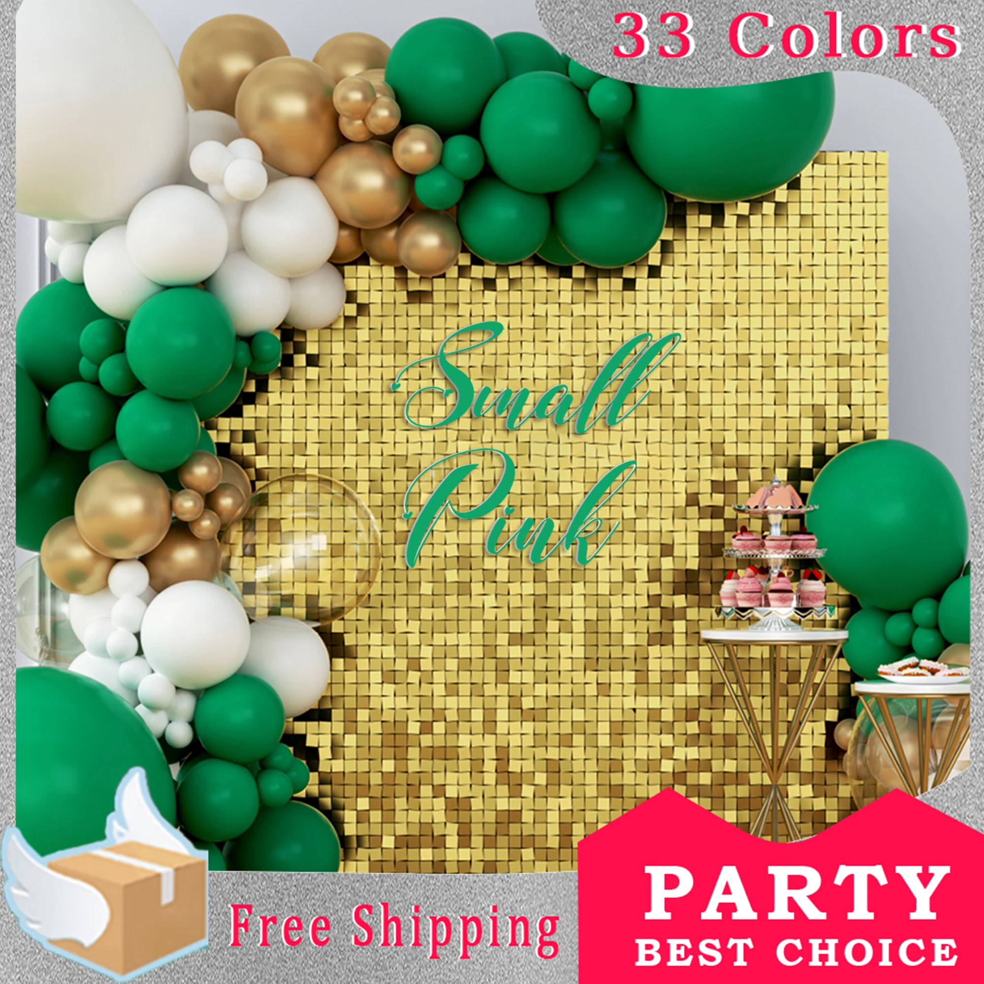 18PCS Love Sequins Shimmering Backdrop Wall Panel Valentine's Wedding Birthday  Party Decorative Background Wall Boards 30*30cm