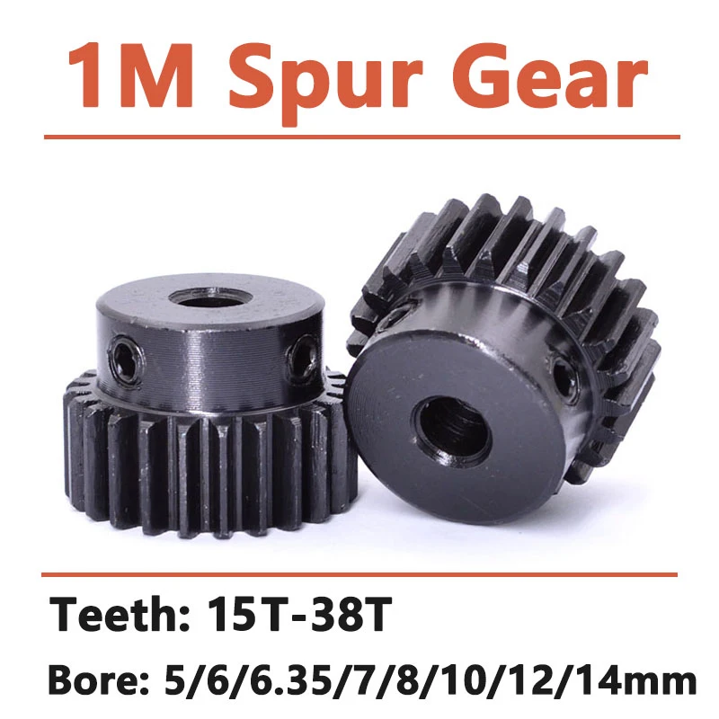 1PCS 1M 15T-38T Spur Gear Pinion Motor Gear