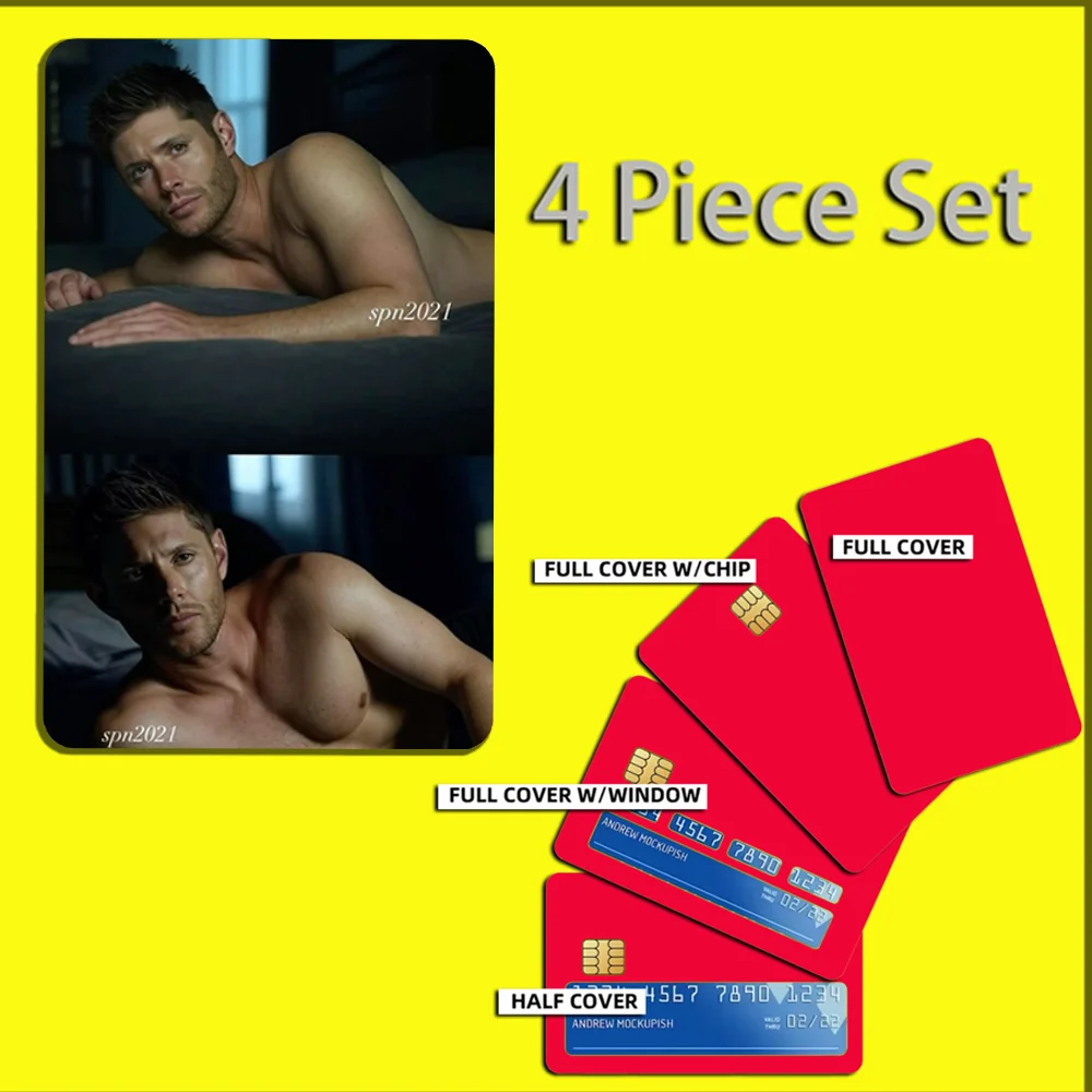 Dean Winchester S-Supernaturals Stickers For Debit Bank Credit Cards Metro Bus Pass Sticker Decoration Cover 4PCS Card Skin