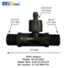 1/4" Plastic Venturi Injector with valve for mixing gas and liquid Injector BSP thread PVDF Venturi tube ozone proof KH-A12057 1