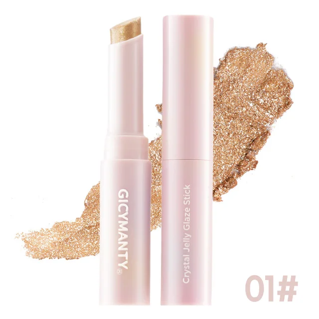 Water-like Jelly Eyeshadow Stick Pearlescent Glitter High-gloss Eyeshadow Crystal Shiny Multi-color Eye Shadow Highlighter Stick