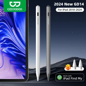 GOOJODOQ GD14 Stylus Pen For Apple Pencil with IPad Find My And Custom Hotkeys for iPad Air6/5/ 4 iPad Pro 11 2018-2024 pro 13