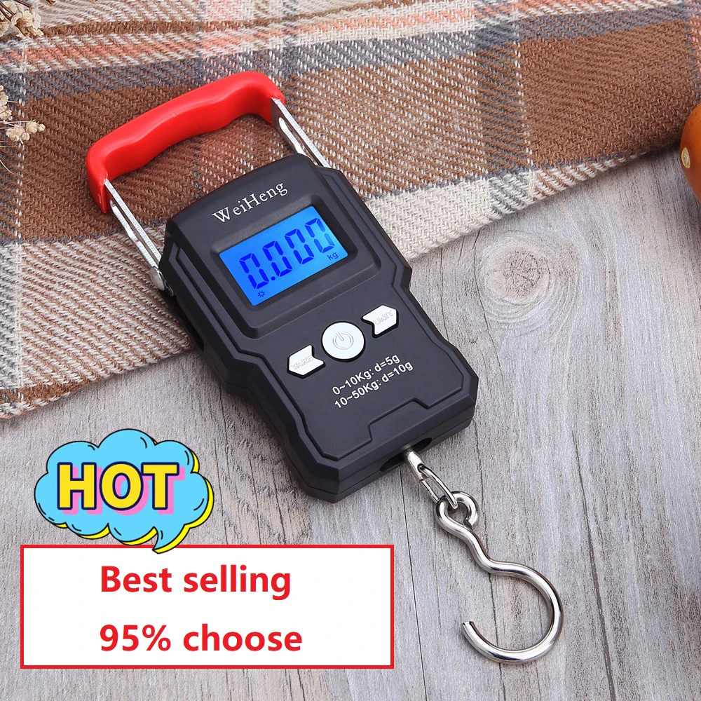 Balance digitale portable 50kg/5g double précision avec rétroéclairage pour pêche - Pèse-électronique haute précision