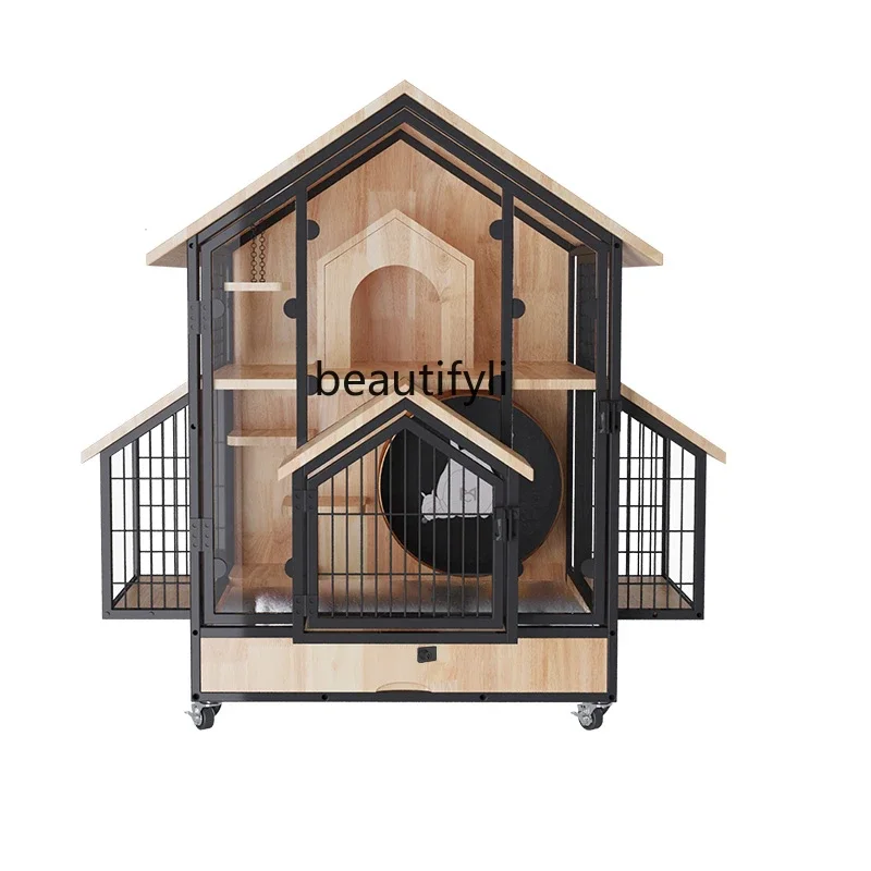 

Totoro Villa Cabinet Special Cage Luxury Solid Wood Dense Kangaroo Nest Squirrel Pet Feeding Display Box Ice House Customization