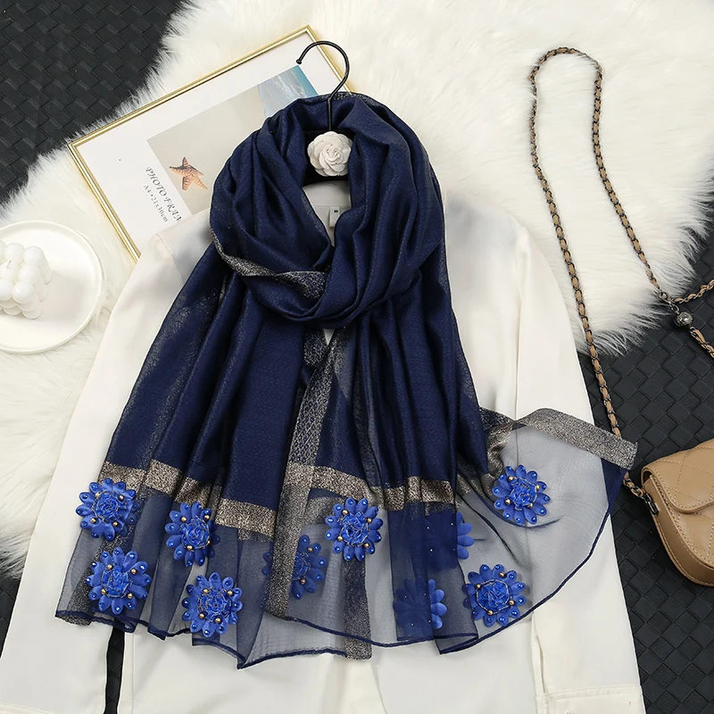 Женский однотонный шарф из органзы