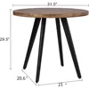 Round Dining Table, Small Dining Table for 2, 31.5" Round Table, Mid-Century Modern Kitchen Table with 1.4" Thickness Wood Grain 2