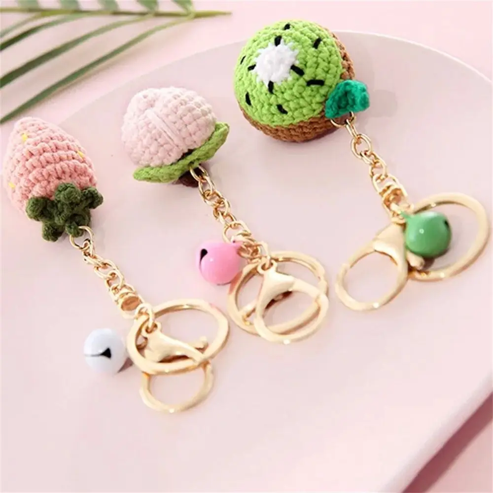 Lemon Donut Fruit Keychain Crocheted Watermelon Knitting Car Keychain Hand-woven Wool Knitted Keyring Car Key Holder 13 S7545ecd4609344f699ee7627060051f3L