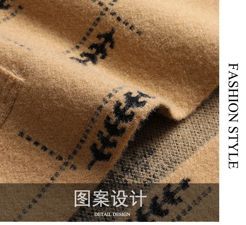 Description Picture 6 of itemFashion brand shawl knitted cardigan Spring and Autumn 2024 new exquisite jacquard Korean casual sweater high-quality coat