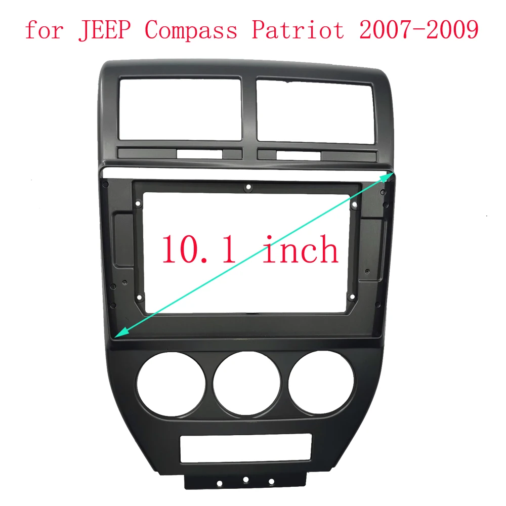 

Автомобильный радиоприемник 2 Din 10,1 дюйма, пластиковая панель Fascia, рамка для JEEP Compass Patriot 2007-2009, установка GPS Mp5, комплект для крепления приборной панели