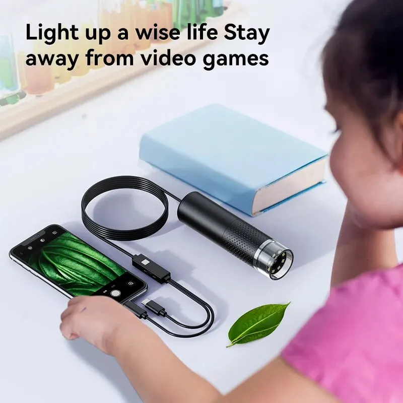 휴대용 디지털 현미경 1600X 배율 USB 현미경 카메라 IOS 안드로이드에 대한 8led 동전 돋보기와 성인 어린이