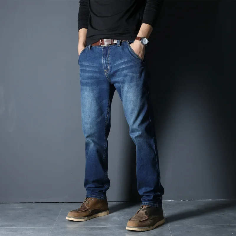 

2024 New Casual Fashion Slim Jeans Men's Simple Men's Pants High Quality Baggy Jeans Washed Jeans Ripped Denim Tapered