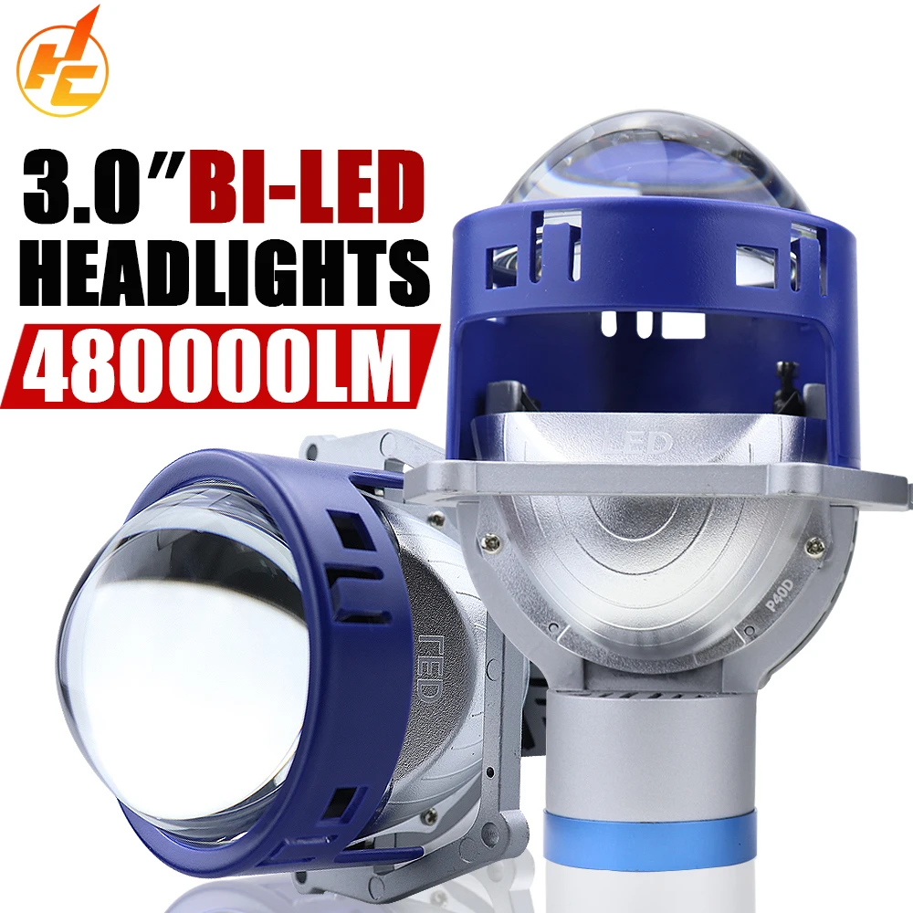 

3.0 Inch Bi LED Projector Lens Headlight For Car 100W 6000k Auto H4 H7 9005 9006 480000LM Lense Headlamp Hella 3R G5 Car Light