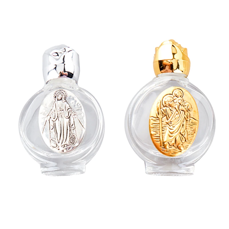 1 Pc 15ml Highquality Empty Holy Water Jesus Bottle Religious Cross Bottle Christian Baptism Supplies
