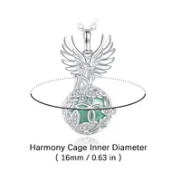 Eudora New Harmony Ball 16mm Winged Angel Girl Cage Pendant Necklace Angel Caller Personality Fashion Jewelry For Pregnant Women 2