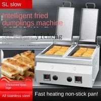 XL Fried Dumpling Machine Commercial Electric Heating Pork Bun Braising Pan Square Gas Desktop Fried Dumpling Stove 2