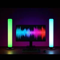 RGB Pickup Light Music Rhythm Lights Upgraded USB Rechargeable Model Christmas Decoration Desktop RGB Light Bar Music Rhythm 2