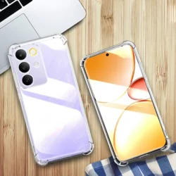 Clear Transparent Shockproof Phone Case with TPU Protection for Realme 15x (India) (Transparent)