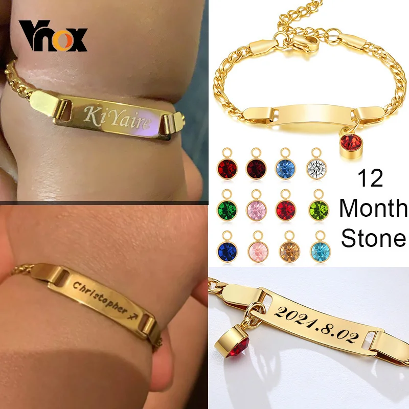 VnoxCustomizableBraceletsforNewbornsBabyEngraveNameDate