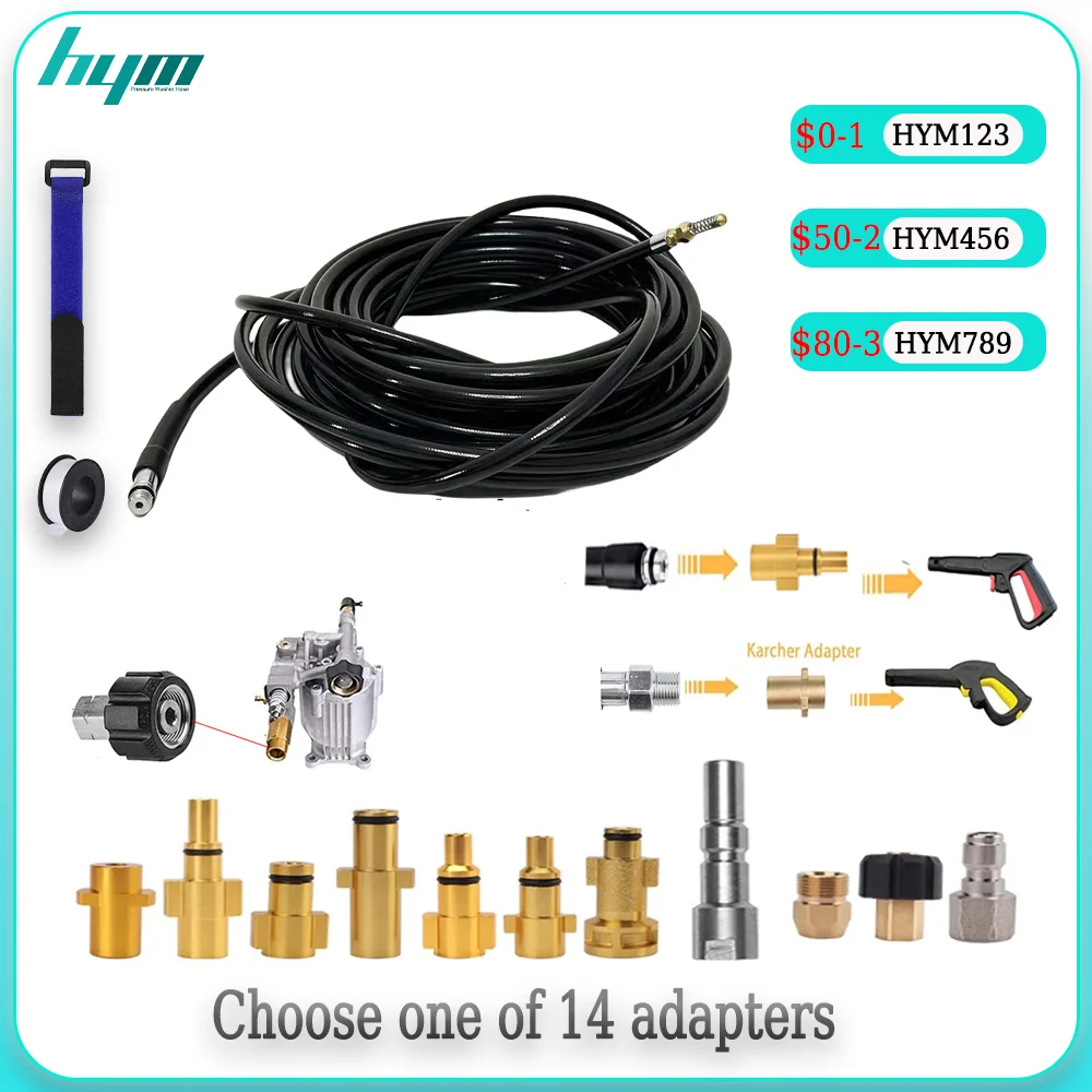 Pressão Micro Mini Jetter Esgoto Dreno Mangueira de Limpeza Kit de Limpeza de Água para Karcher Bosch Lavor Alta