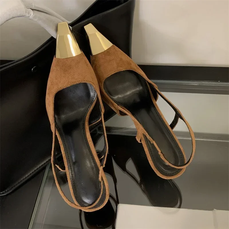 Faux suede-Brown 9CM