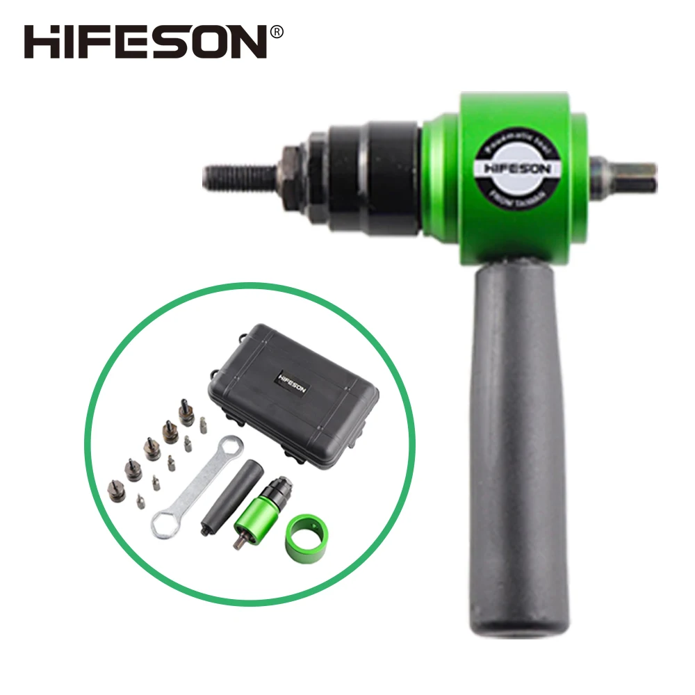 Hand Rivet Nut Tools Set Electric Rivet Gun Adapter Conversion Adapter Rivnut Head for M3 M4 M5 M6 M8 Nuts
