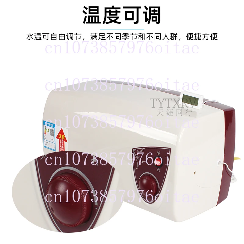 10L DC12V/AC220V 자동차 RV 벽걸이 형 전기 온수기 캐러밴 욕실 주방 1000W 용 흰색 인스턴트 온수기