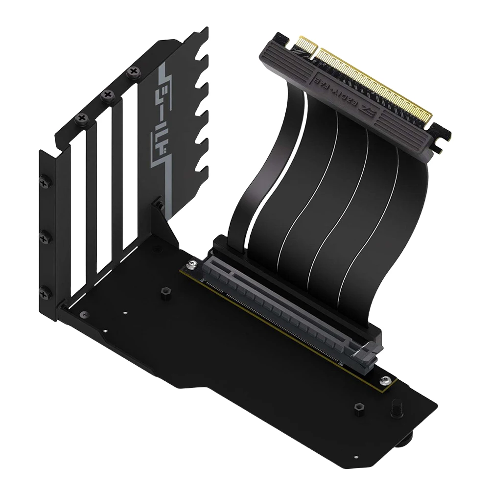 Vertical GPU Mounting Bracket with PCI-E 4.0 Riser Cable