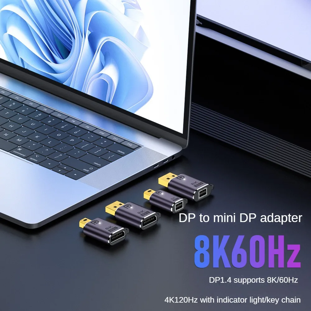 Convertitore Adattatore Da Mini Dp A Displayport 1.4 8K @ 60Hz Estensore Cavo Bidirezionale Da Dp A Mini Dp Maschio A Femmina Per Macbook