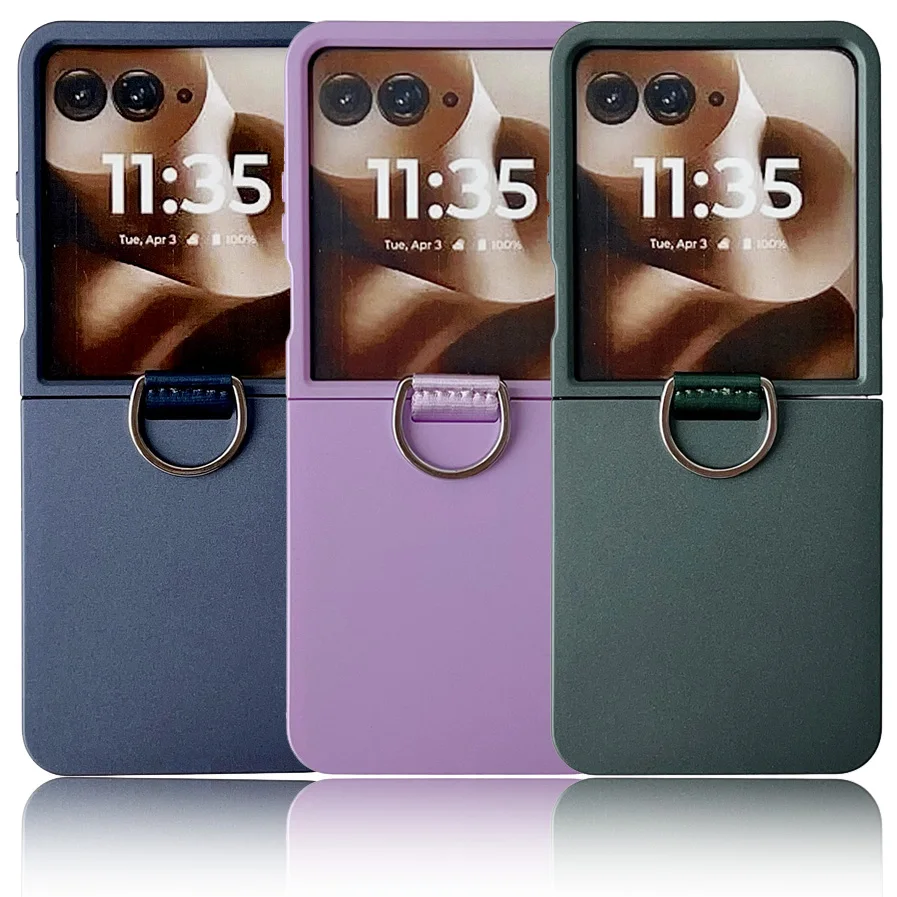 Matte Skin-friendly Phone Case with Ring and Camera Protection