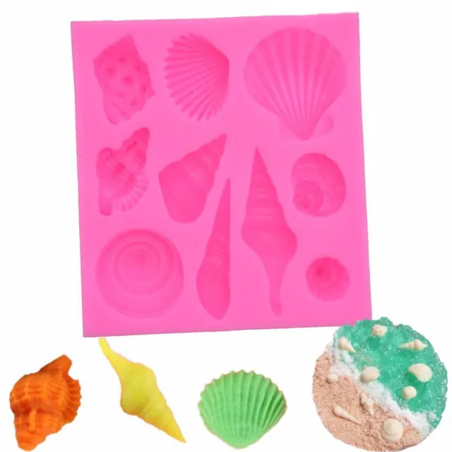 5 Styles Tengeri Organizmusok Sorozat Szilikon Torta Díszítő Penész 3D -S Sellő Farok Fondant Cupcake Diy Kézzel Készített Szappan - Image 3