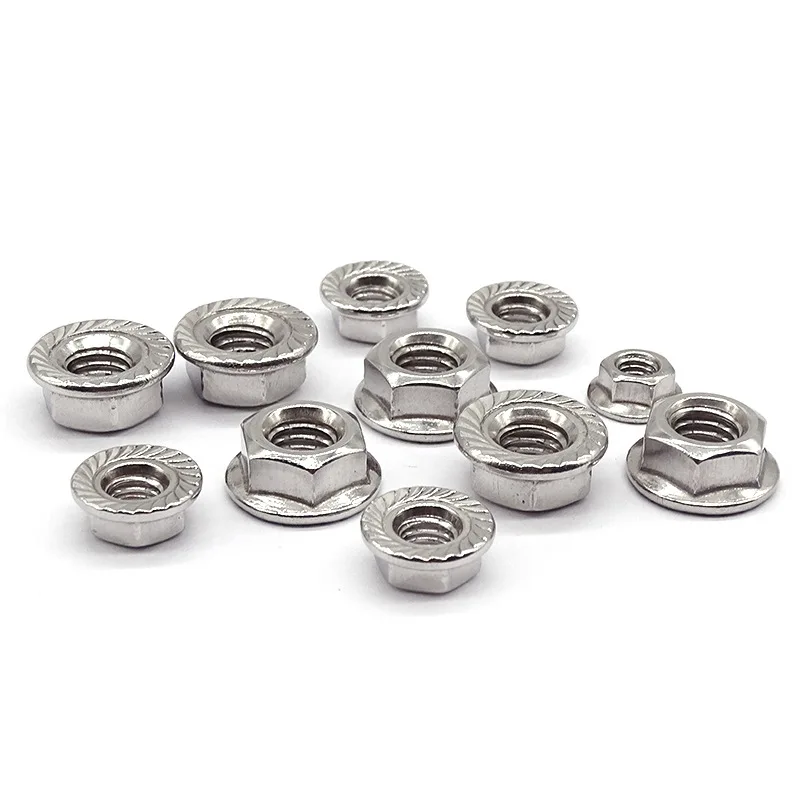 Dado Piatto Con Flangia Esagonale DIN6923 In Acciaio Inossidabile M3 M4 M5 M6 M8 M10 - Foto 10