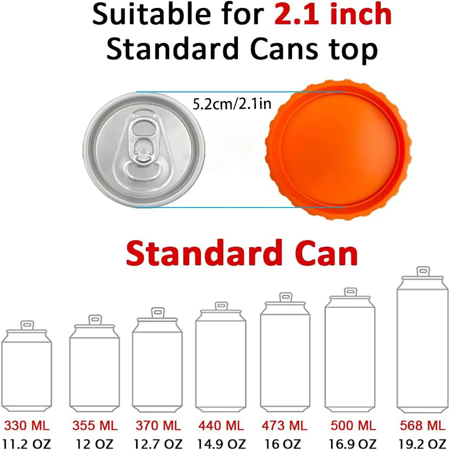 Silicone Soda Can Lids Tops Corks Reusable Fits Standard Soda Cans Beer Drinks Juice Coke Pack of 6 food cover kitchen utensils kitchen supplies