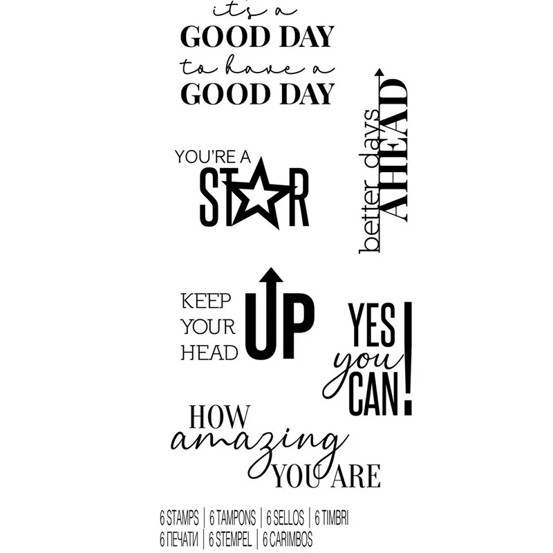 New Arrival Positive signs Clear Seal Stamp DIY Scrapbooking Embossing