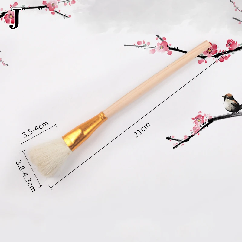 3 Pinceaux Plats Poils Mouton - Pour Aquarelle, Céramique, Peinture - Tailles Variables