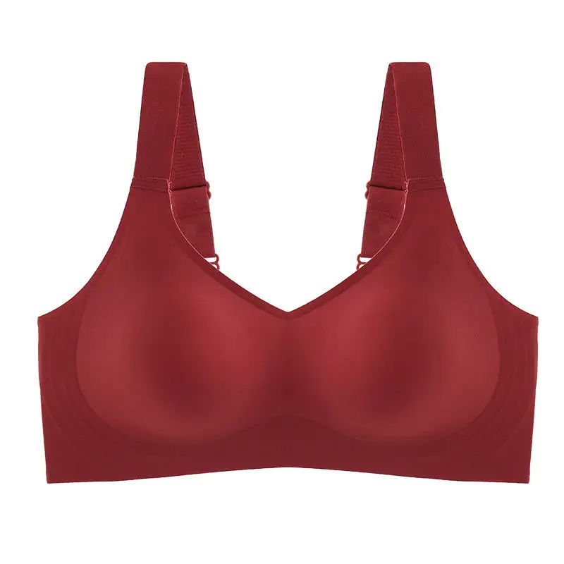 Women's Seamless Push-Up Sport Bra - Soft, Wireless, Padded Lingerie with Wide Shoulder Straps