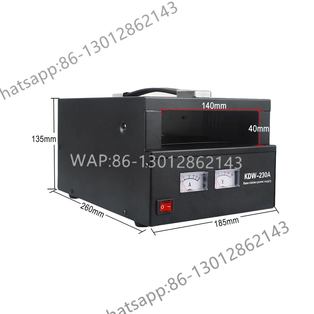 전원 공급 장치 13.8V 30A 최대, 냉각 팬, 켄우드 TK868 TK868G, 야에수 FT-1907 FT-7900 모바일 라디오용 손잡이가 있는 금속 상자