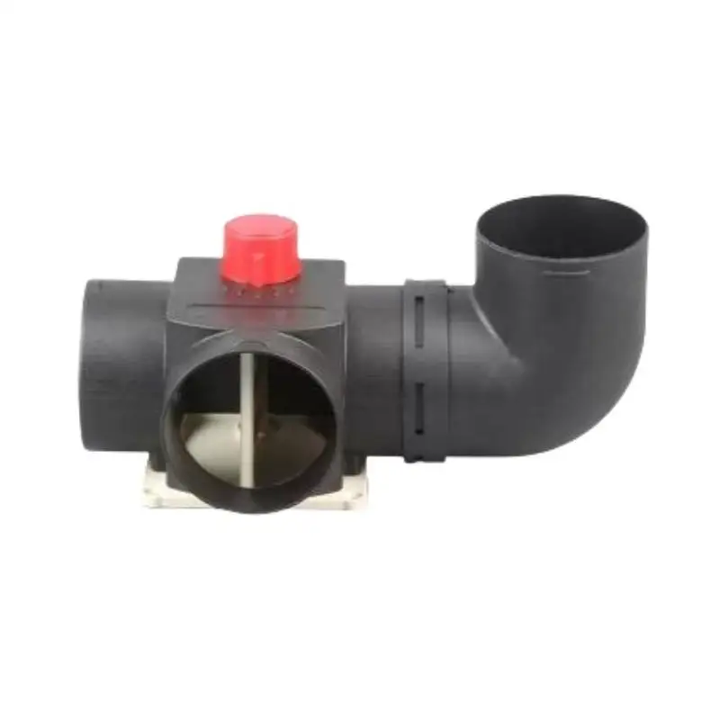 새로운 1개 T자형 분배기 파이프 연결기 커넥터 90mm75mm 밸브 플랩 조절식 에어 히터 통풍구 덕트 (자동차/트럭용)