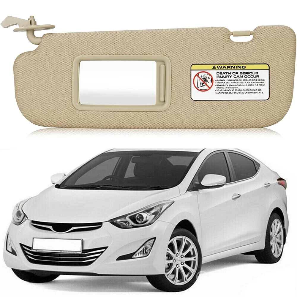 Sun Visor With Makeup Mirror Beige Left Driver Side For 2011 2012 2013