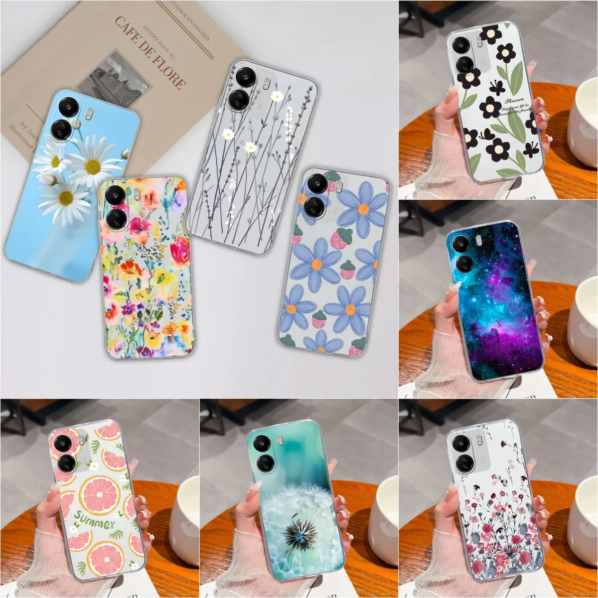 Fashionable Soft Silicone Matte Transparent Back Cover & Screen Protector