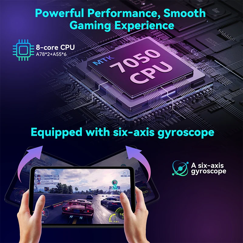 Headwolf FPad7 8 inch Tablet MTK Dimensity 7050 CPU 2560x1600 IPS Android 14 Tablet/16GBRAM 256GB ROM/6500mAh/ 4G LTE Tablets 3