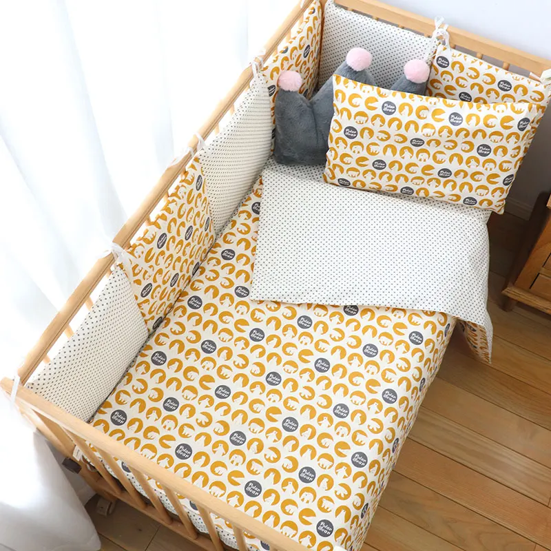 

Baby Bedding Set Nordic Baby Bed Linen For Newborns Cotton Kids Crib Kit With Bumper Infant Nursery Decor 3 5 11 Pcs Set