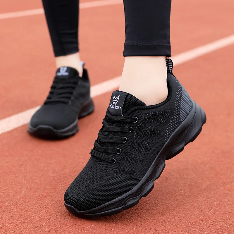 

2022 new thick bottom sneakers matching breathable casual mesh women's shoes