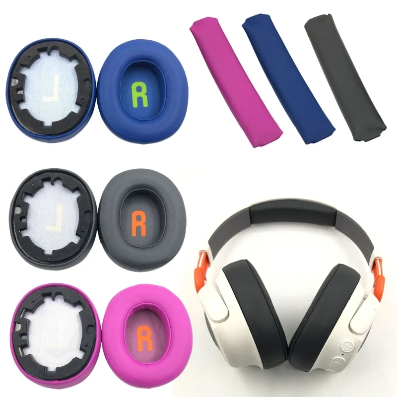 

Cushions Headphone Ear Pads Head Beam Cushion for JR460NC JR460 NC Wireless Headphones Noise Cancelling Covers