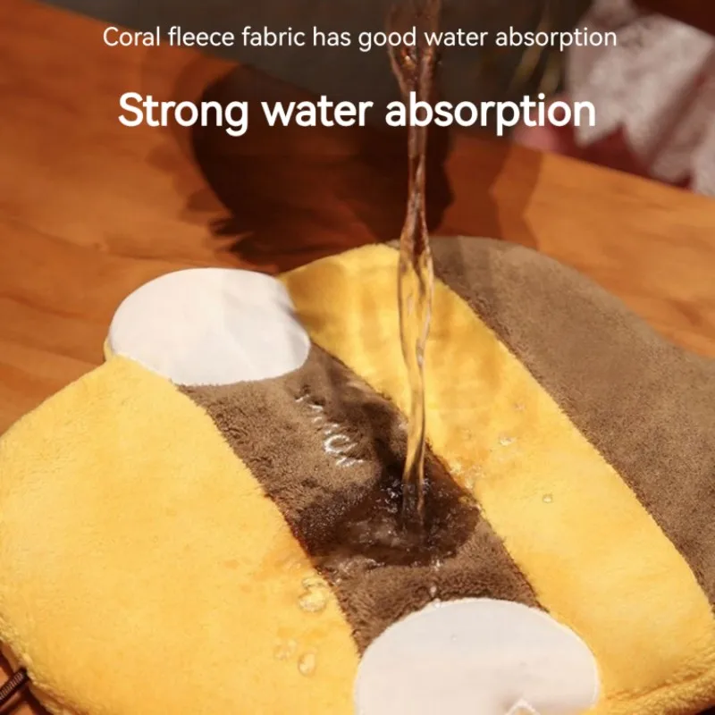 hand towels face towels pocket towels hair towels Panda Towel Quick-Drying Absorbent Towel Hanging Thickened Soft Coral Fleece Hand Washing Cloth Car Computer