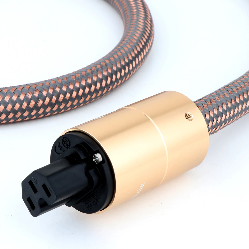 Accuphase HiFi Audio Power Cable - 12 AWG Pure OFC Copper, US/EU Schuko Plug, Lifetime Warranty