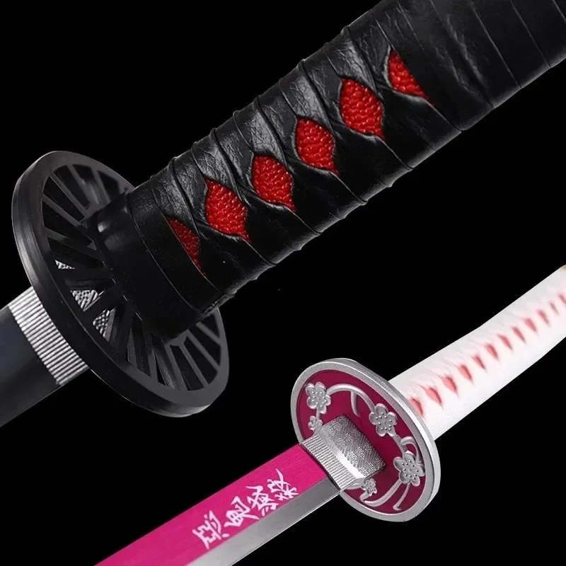 104cm Japanese Katana Samurai Sword Accessory Demon Slayer Katana Tanjirou Sword Kimetsu No Yaiba Iron Ninja Knife Cosplay Toy