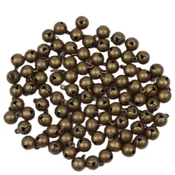 6mm 8mm 10mm 12mm 14mm 16mm 18mm 20mm 25mm Copper Round Bells Handmade Crafts Pendant Xmas Gingle Bell Loose Beads