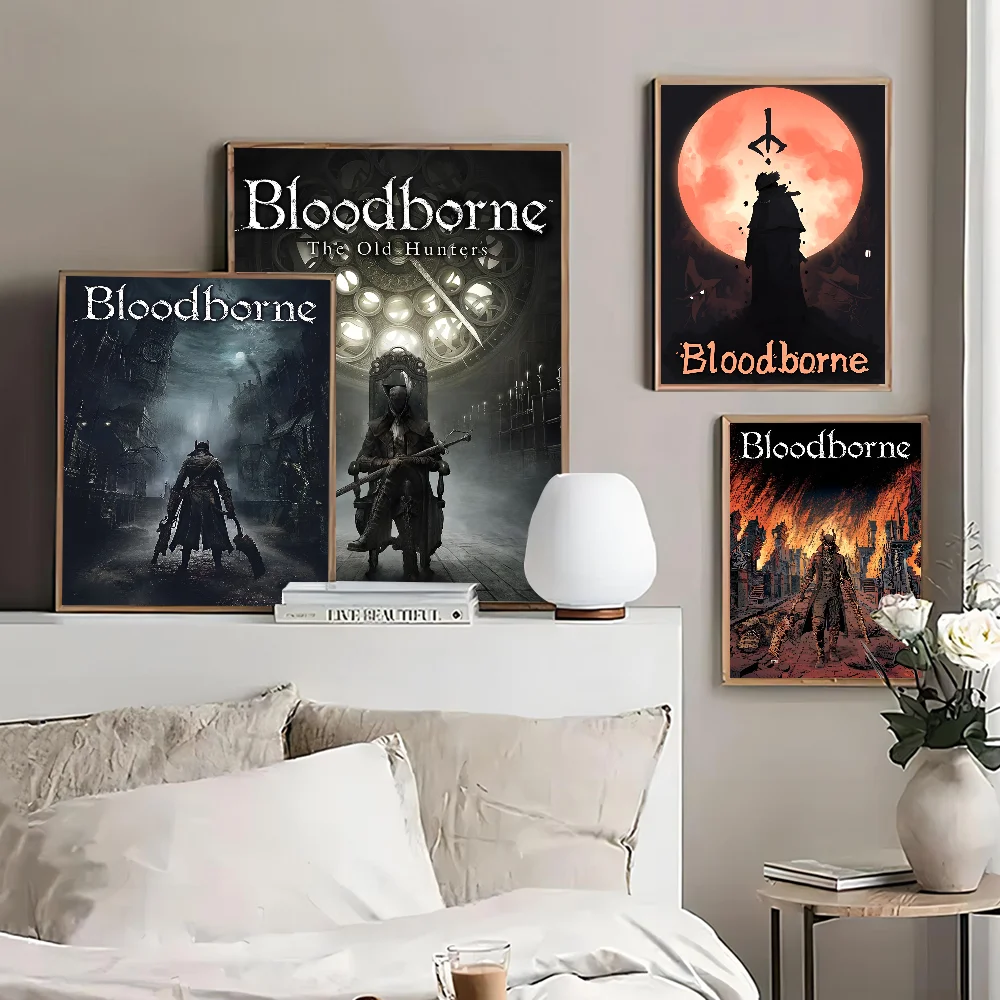 Bloodborne Anime Posters Sticky Whitepaper Sticker DIY Room Bar Cafe Kawaii Room Decor