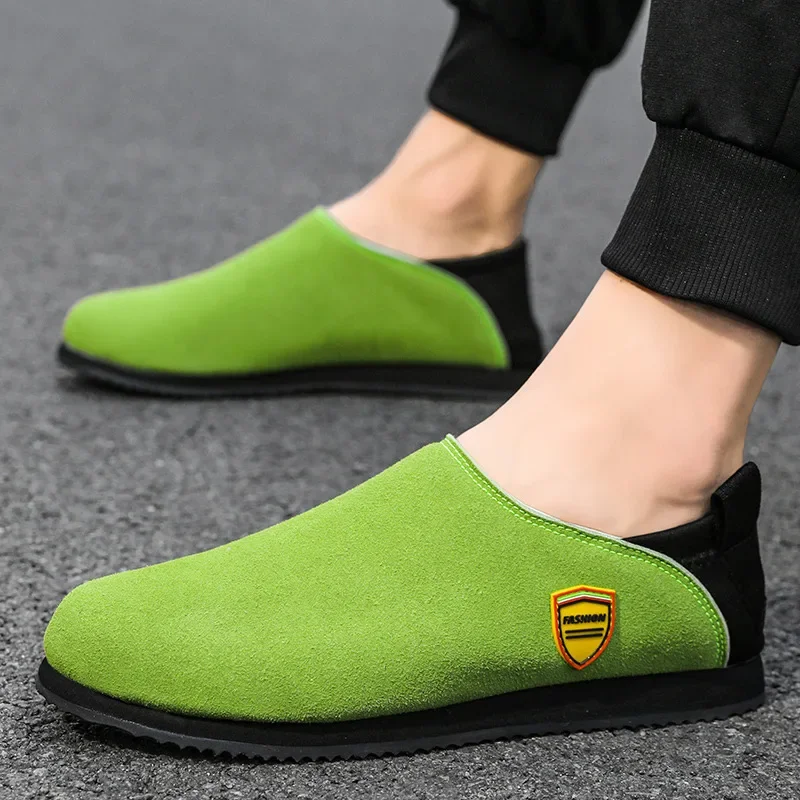 

New Summer Mens Casual Loafers 2023 Fashion Green Flat Men Shoes Lightweight Canvas Slip on Shoes Male Espadrille zapatos hombre